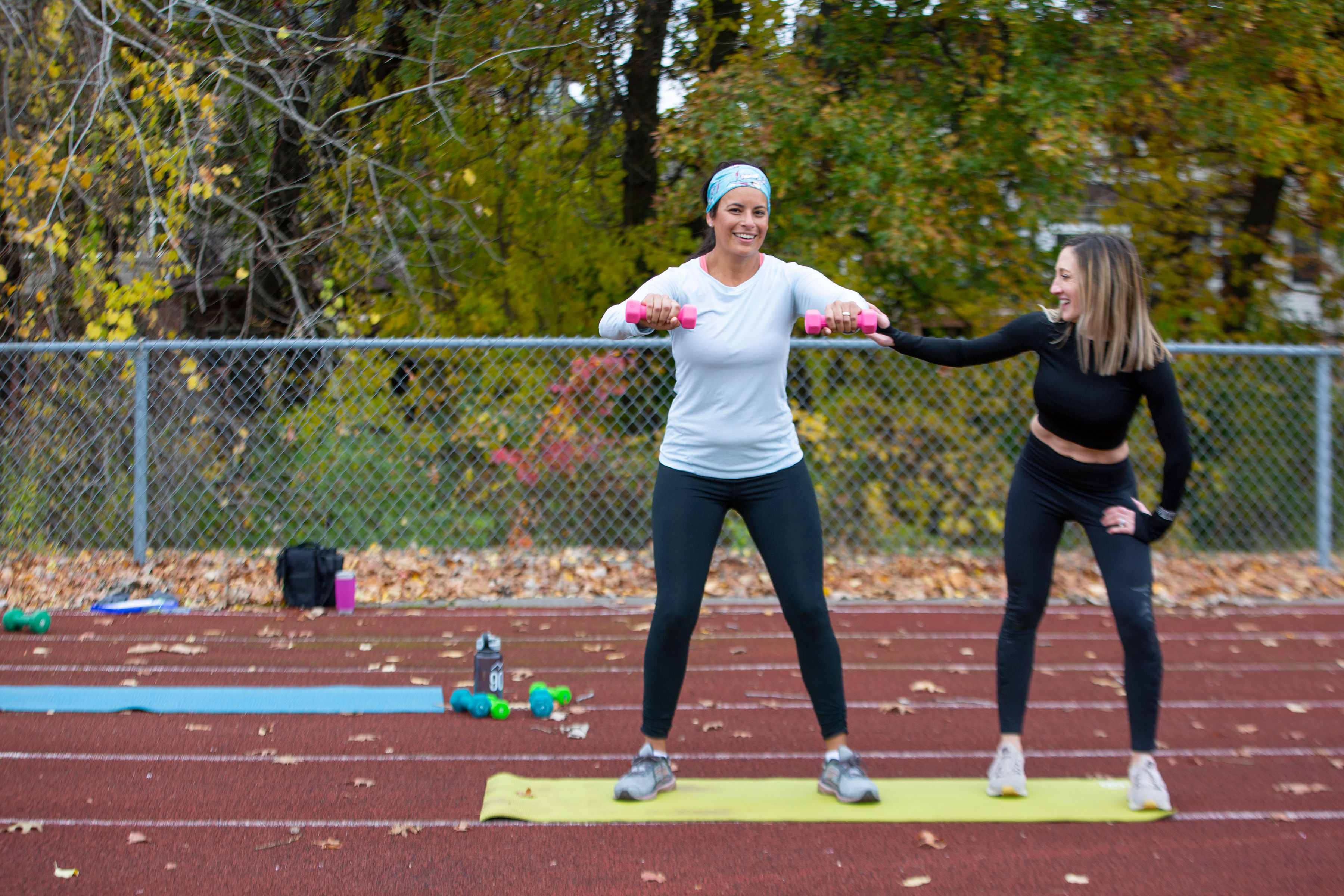 Brenna coaching a client
